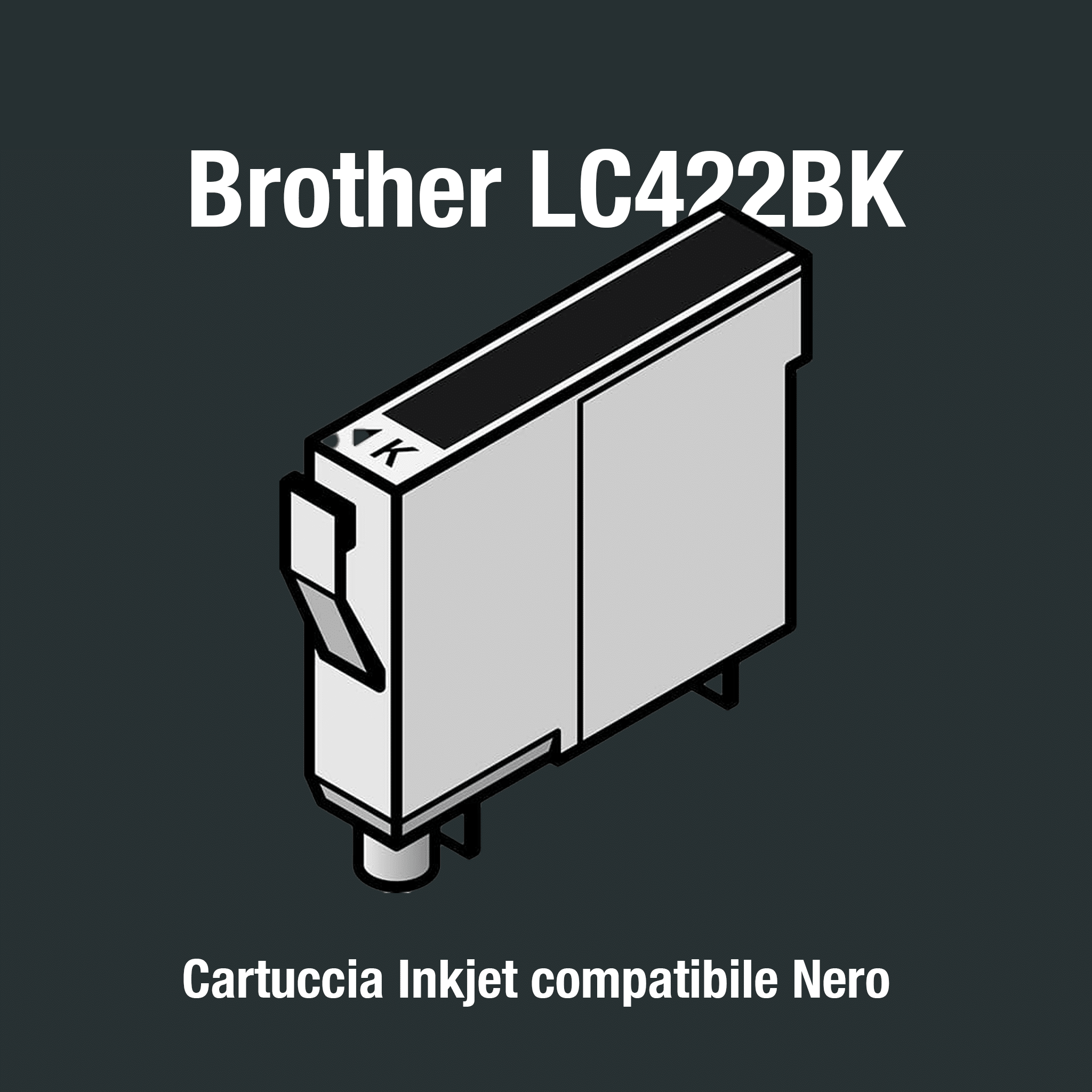 Brother LC422BK Cartuccia compatibile nero