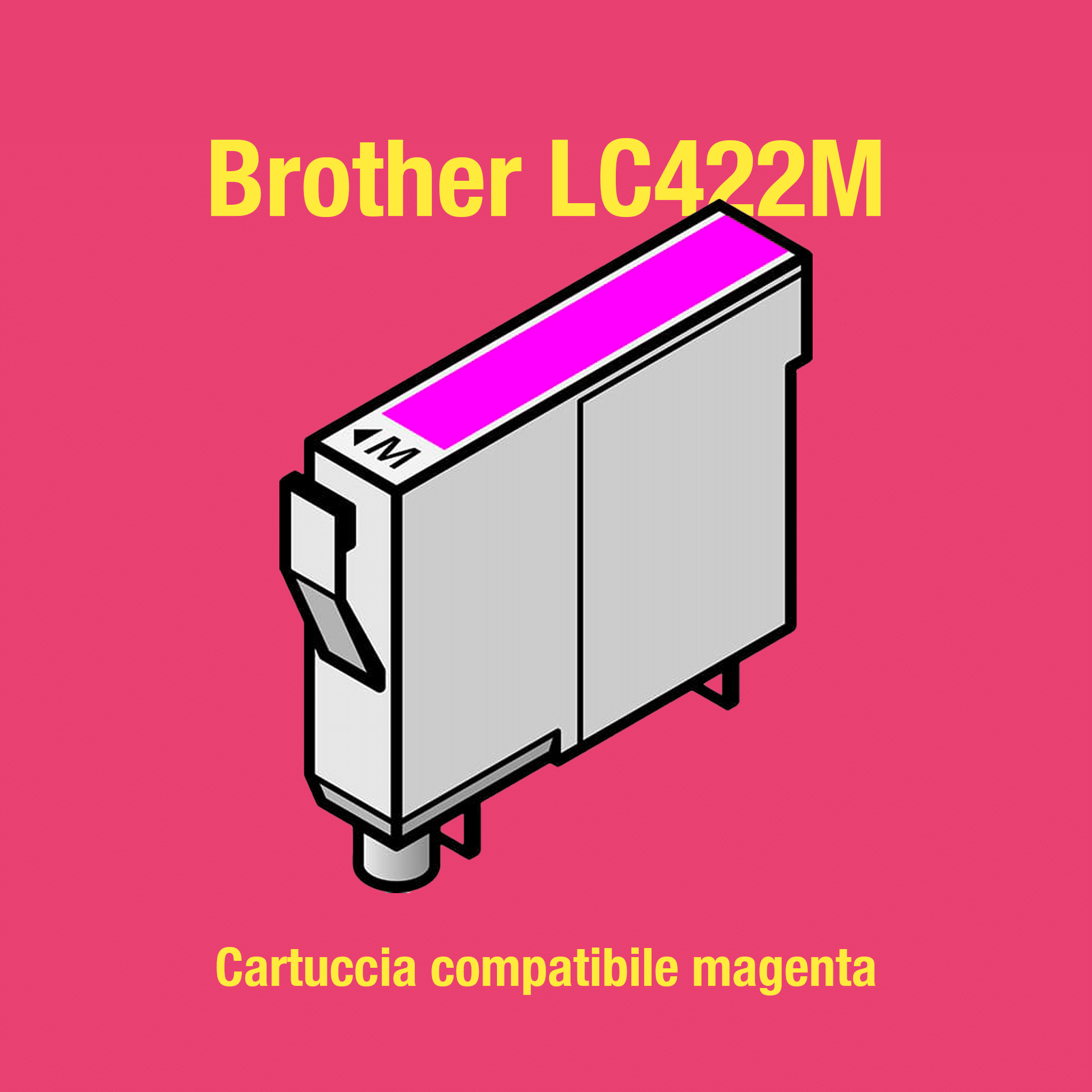 Brother LC422M Cartuccia compatibile magenta