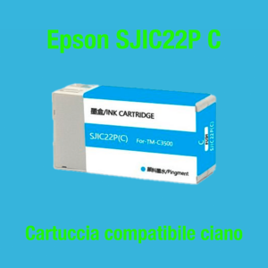 Epson SJIC22P C Kompatible Patrone Cyan